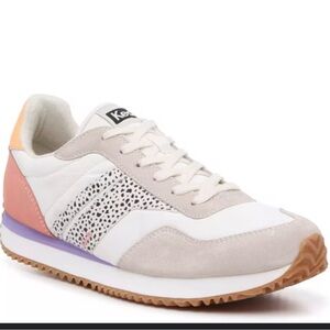 Keds Women's White and Pink Sneakers